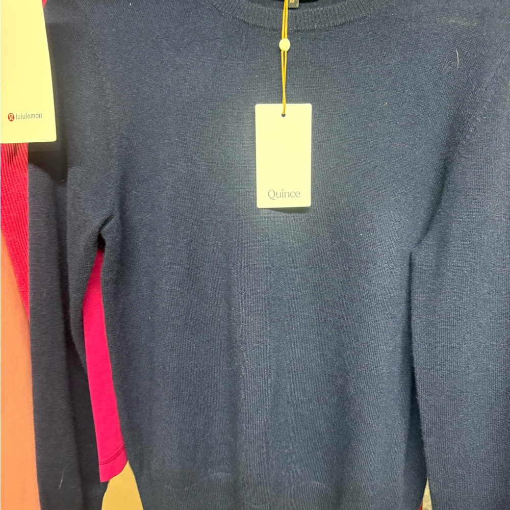 Quince Deep Blue Cashmere Sweater